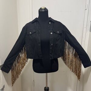 Scully Leopard Fringe Women's Jacket